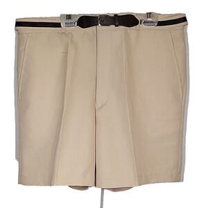 Vintage TimberRidge Sportswear Beige Belted Men Shorts Size 36